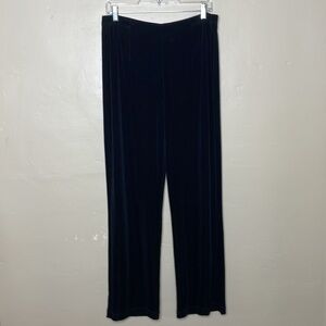 CHICO’S TRAVELERS Pants Black Liquid Knit Wide leg Elastic Waistband Pull-On